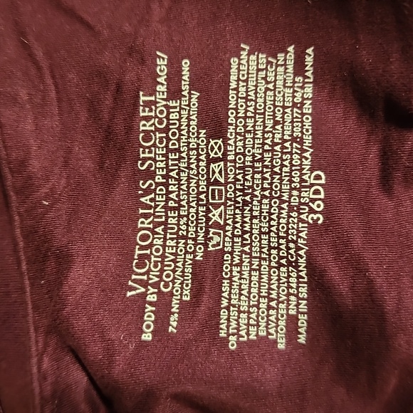 Vs body by victoria lined perfect coverage 36DD - Picture 3 of 4